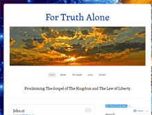 Tablet Screenshot of fortruthalone.com